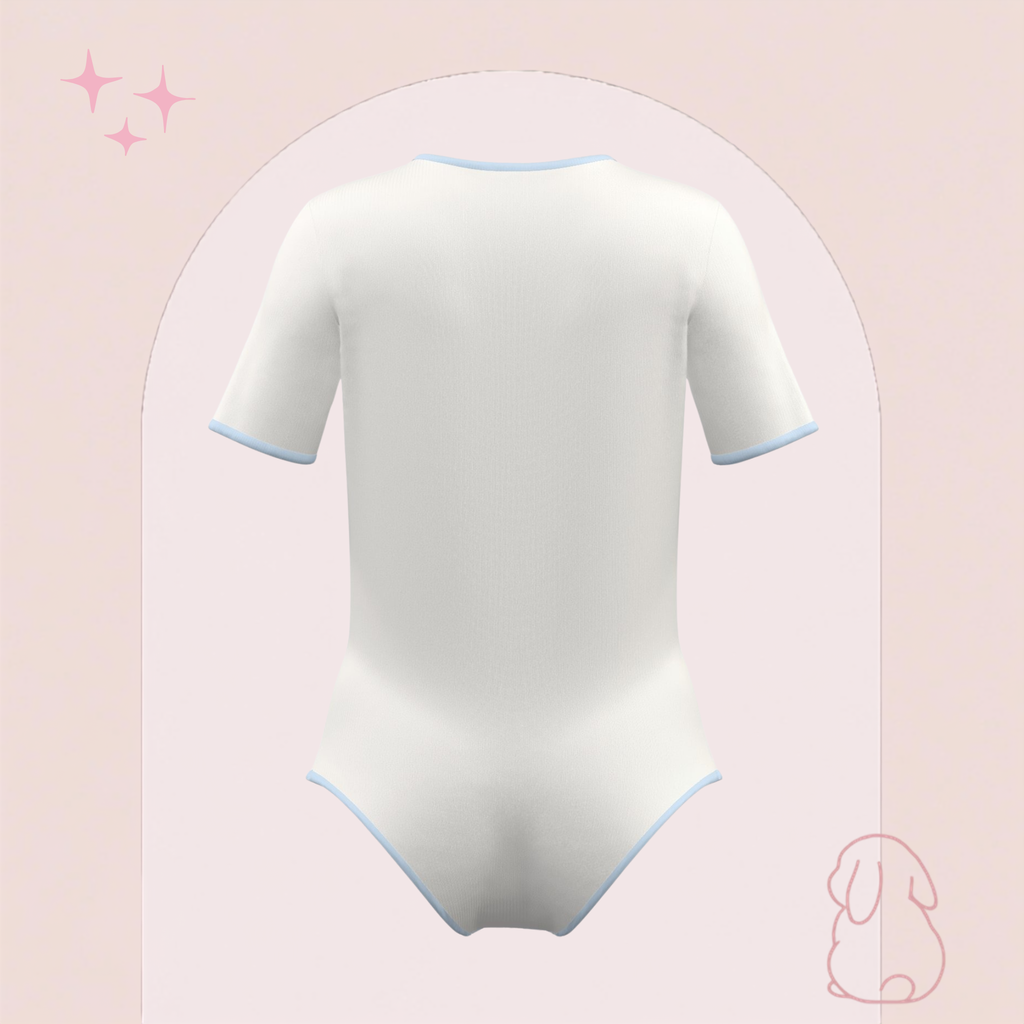 SinnySuit Basics - Blue & Cream Bodysuit