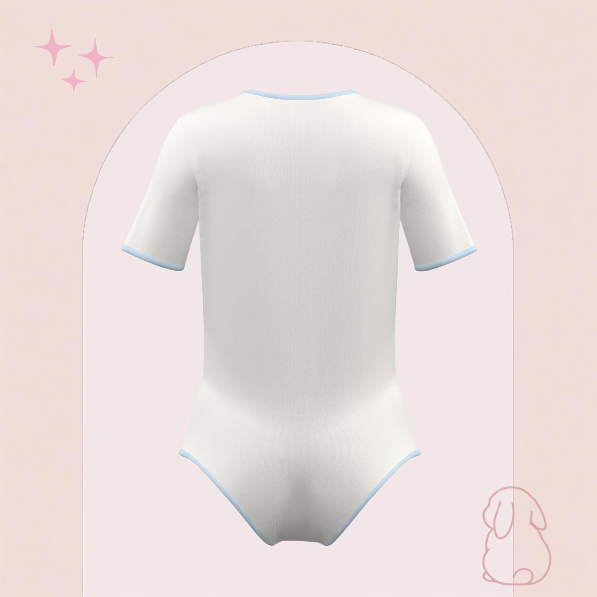 SinnySuit Basics - Blue & Cream Bodysuit