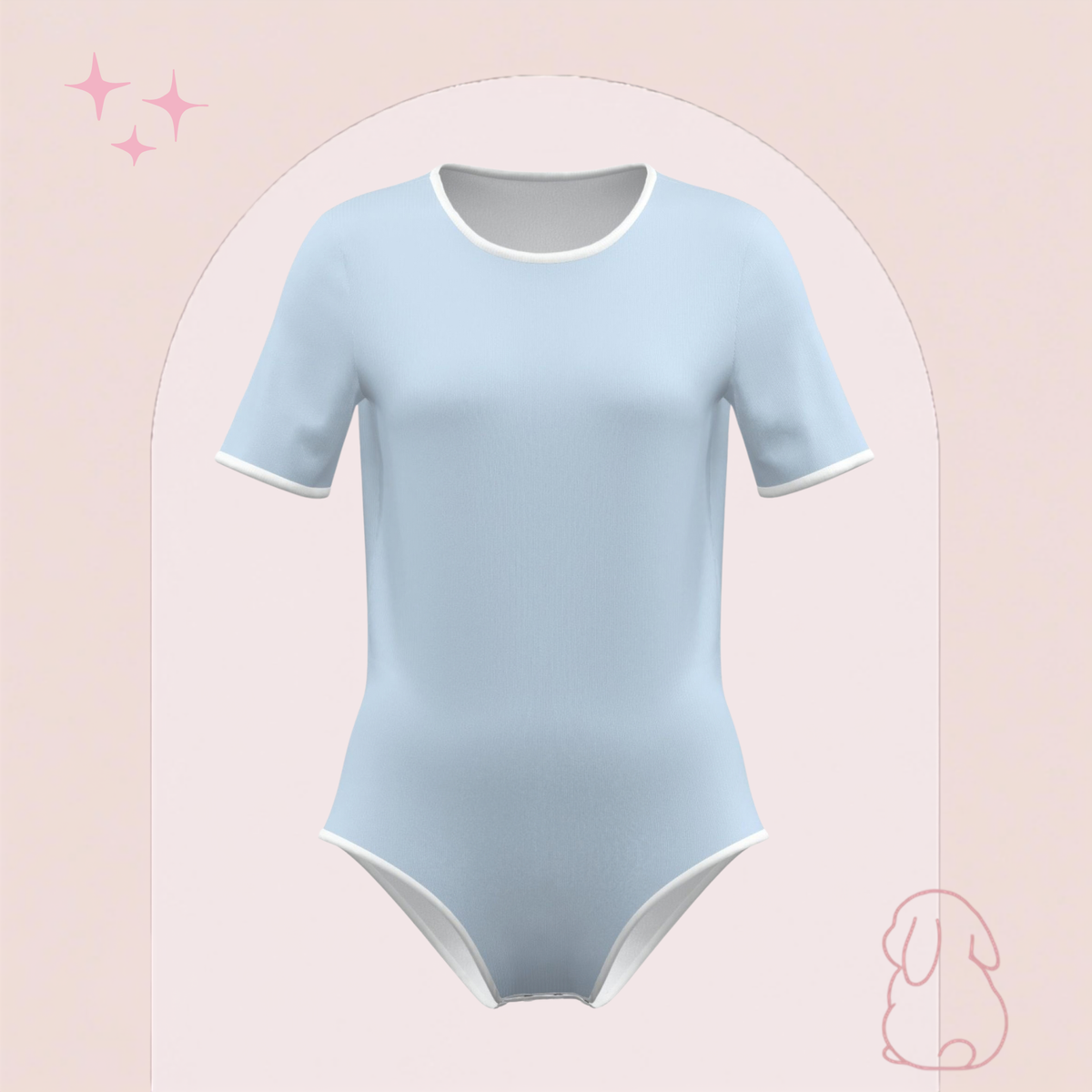 SinnySuit Basics - Baby Blue Bodysuit