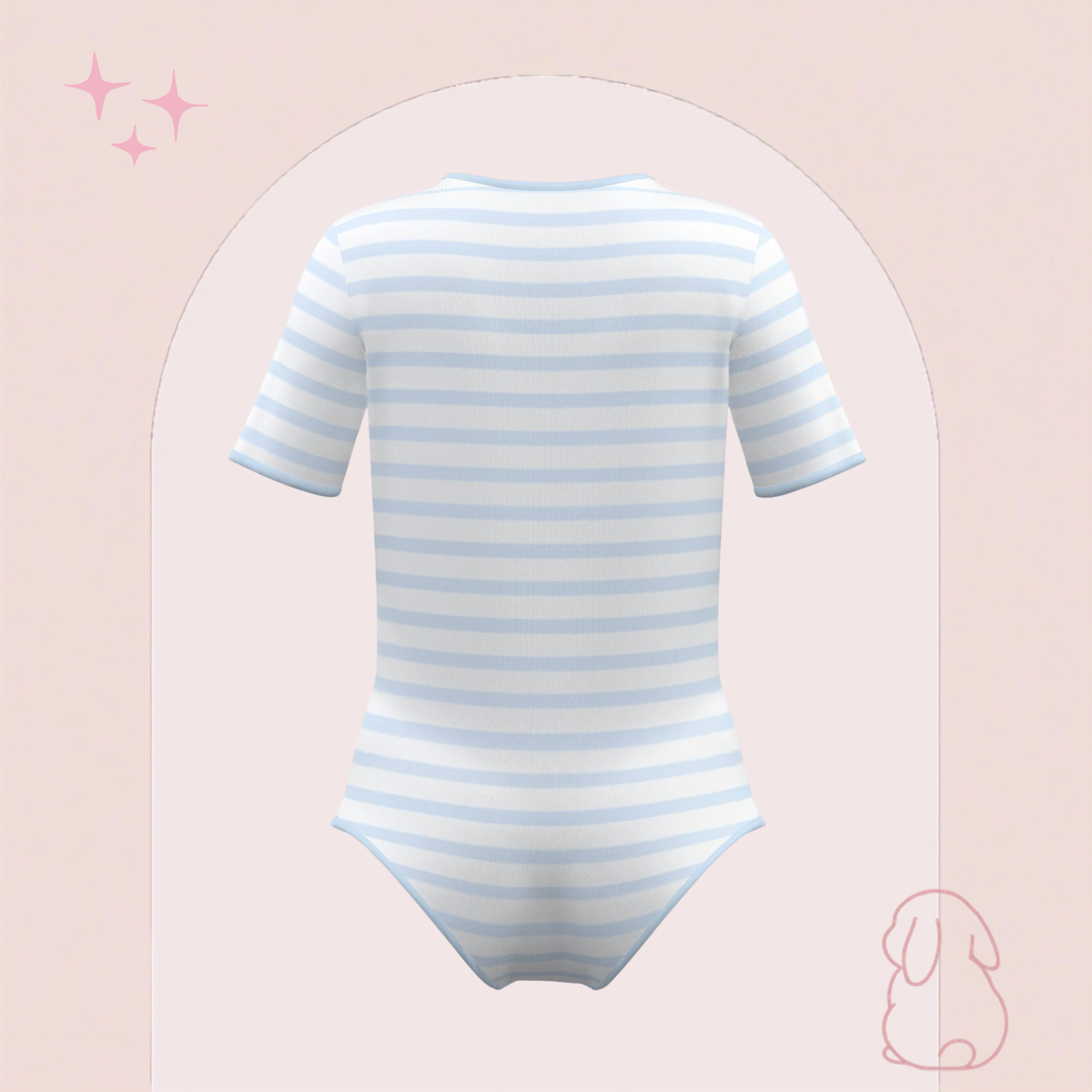 SinnySuit - Signature Blue Stripes Bodysuit