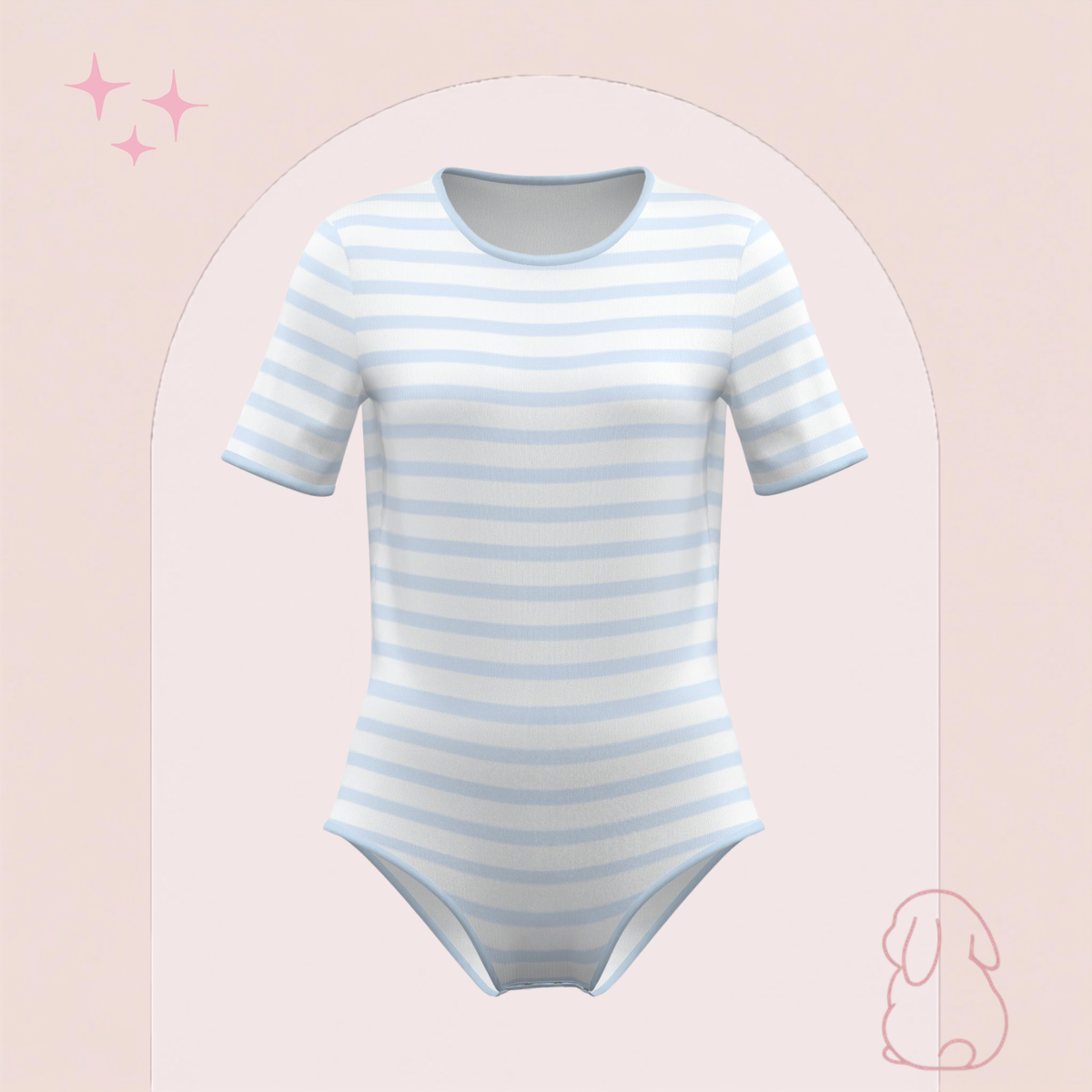 SinnySuit - Signature Blue Stripes Bodysuit