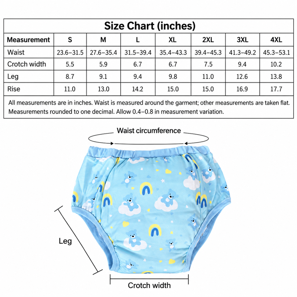 Blue Bear Adult Training Pants | ABDL & Littlespace Underwear