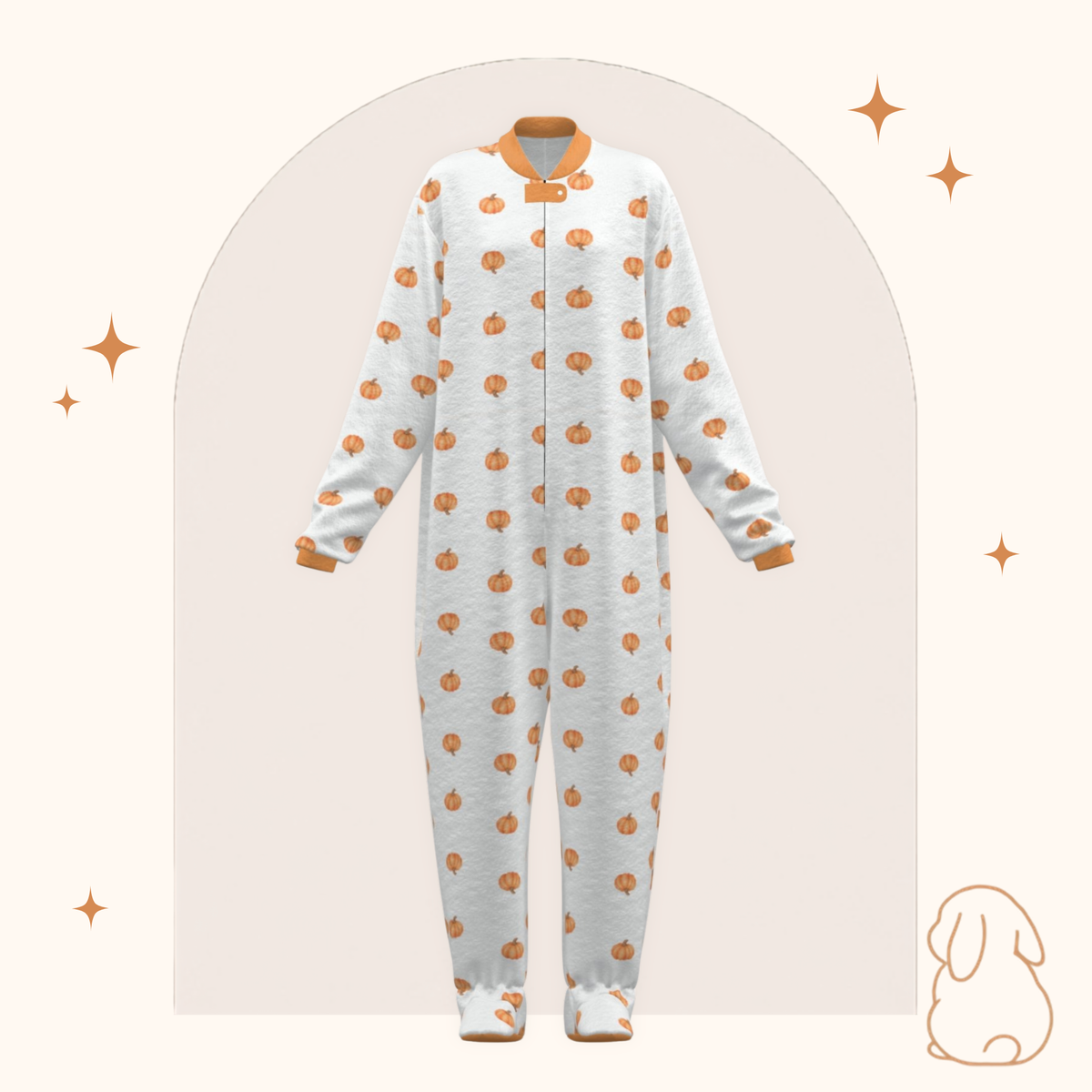 Little Pumpkin Adult Footed Sleeper