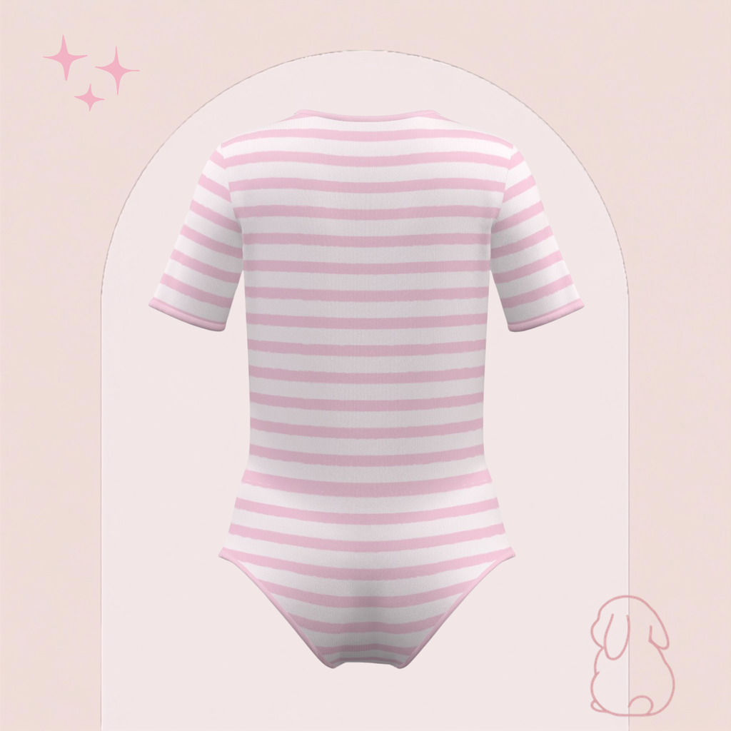 SinnySuit - Signature Pink Stripes Bodysuit