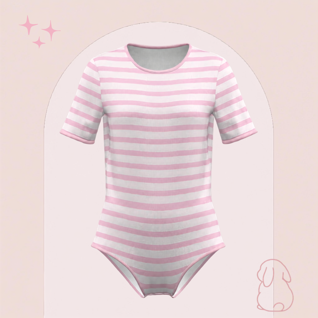 SinnySuit - Signature Pink Stripes Bodysuit