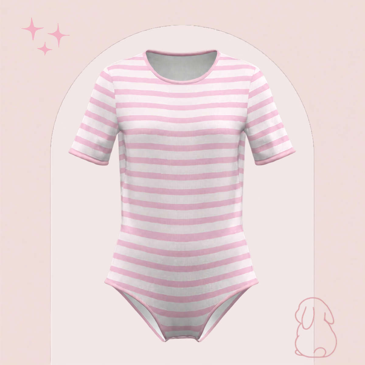 SinnySuit - Signature Pink Stripes Bodysuit